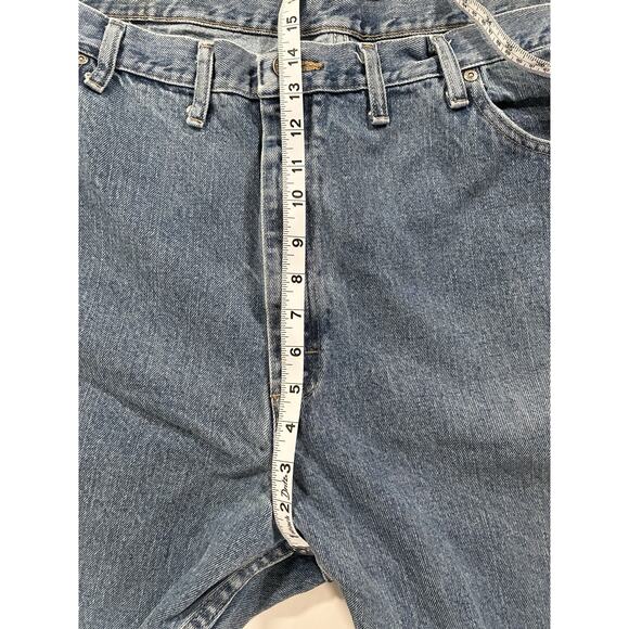 Wrangler Mens Jeans 44x30 Regular Fit Straight Medium Stone Western Denim 9650 - Picture 5 of 7